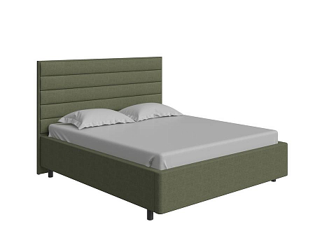 Двуспальная кровать с кожаным изголовьем Verona - Кровать в лаконичном дизайне в обивке из мебельной ткани или экокожи.