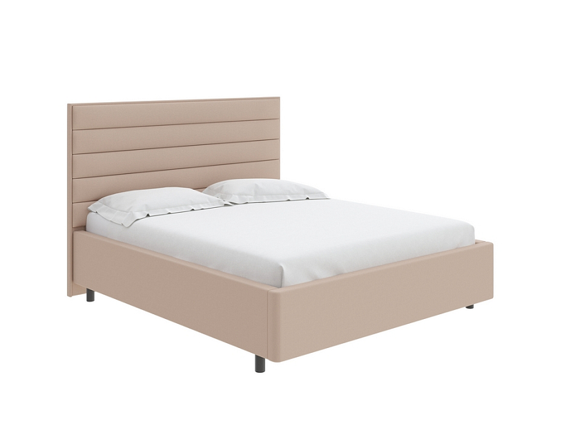 Кровать Verona 160x200 Экокожа Коричневый - Кровать в лаконичном дизайне в обивке из мебельной ткани или экокожи.