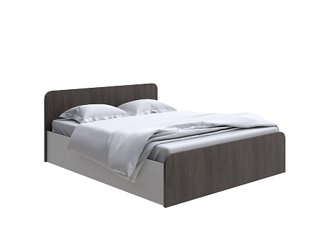 Белая двуспальная кровать Way Plus с подъемным механизмом - Кровать в эко-стиле с глубоким бельевым ящиком