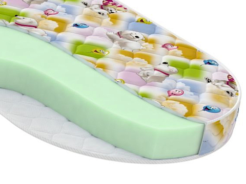 Матрас Райтон Oval Baby Sweet - Двустороний детский матрас для овальной кровати.