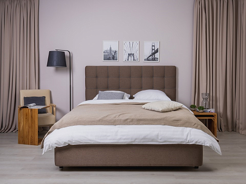 Кровать полуторная Leon - Современная кровать, украшенная декоративным кантом.