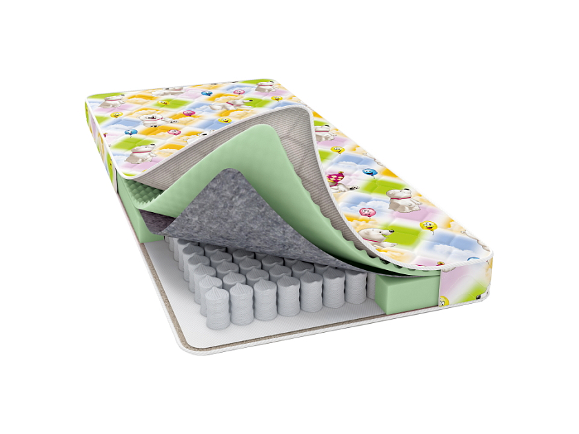 Матрас Baby Care 80x190  Print - Детский матрас на независимом пружинном блоке с безопасным наполнителем